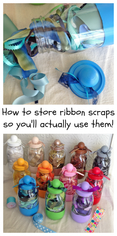 How to store ribbon scraps so you'll actually use them!