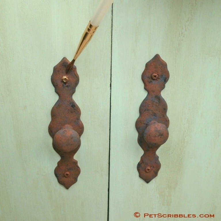 How To Paint Brass Hardware To Look Like Rust Garden Sanity by Pet
