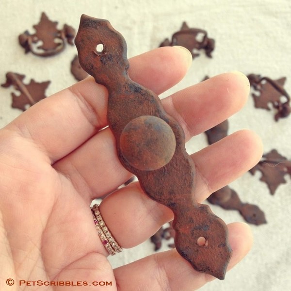 How To Paint Brass Hardware To Look Like Rust Pet Scribbles