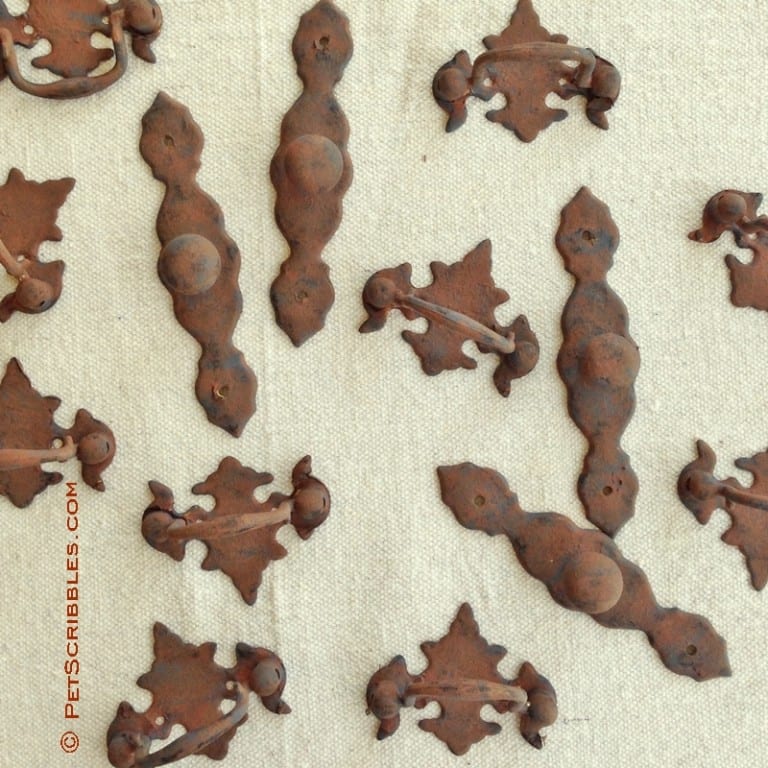 How To Paint Brass Hardware To Look Like Rust Pet Scribbles