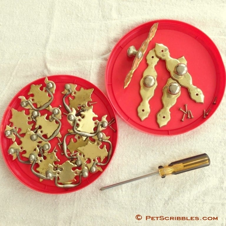 How To Paint Brass Hardware To Look Like Rust Pet Scribbles