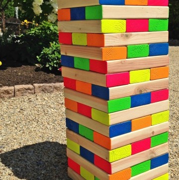 DIY Giant Outdoor Jenga Game