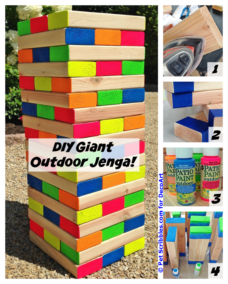 DIY Giant Outdoor Jenga Game