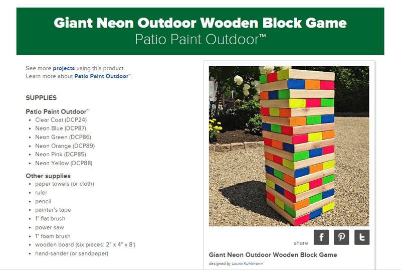 DIY Giant Outdoor Jenga Game