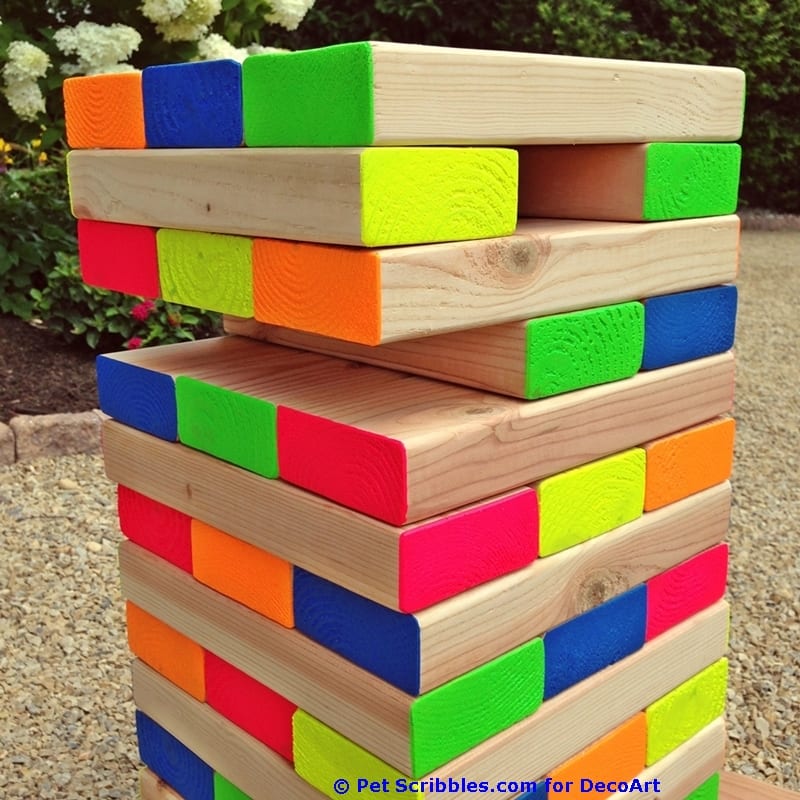 DIY Giant Outdoor Jenga Game