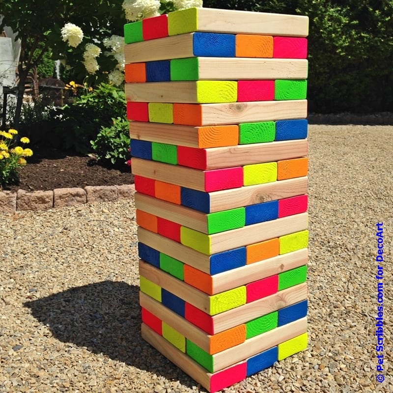 DIY Giant Outdoor Jenga Game