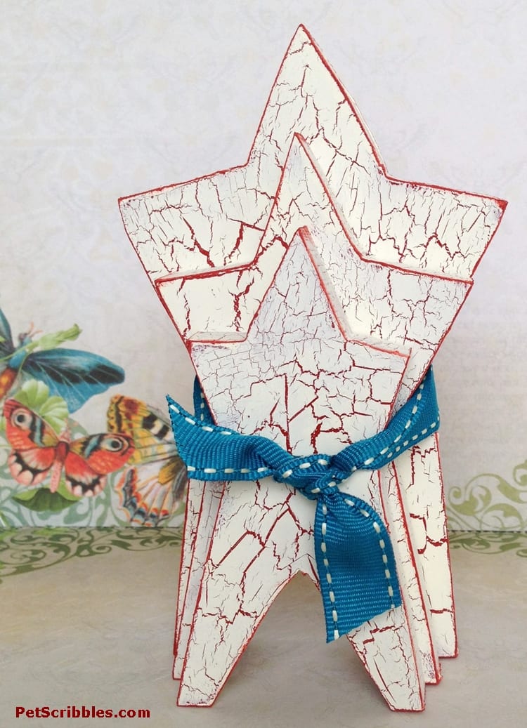 Rustic Painted Wooden Stars