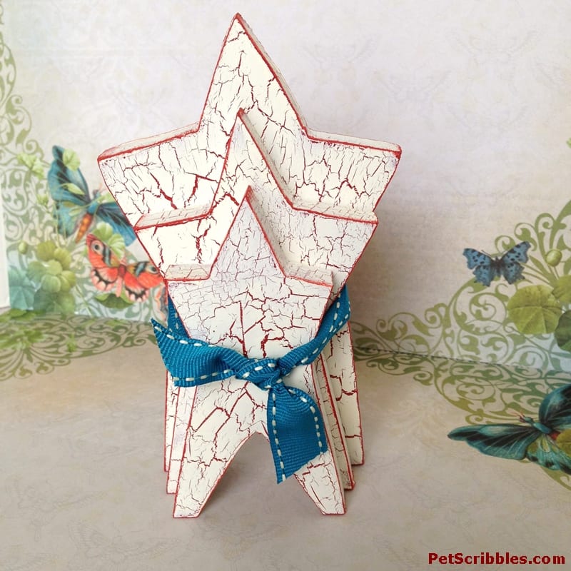 Rustic Painted Wooden Stars