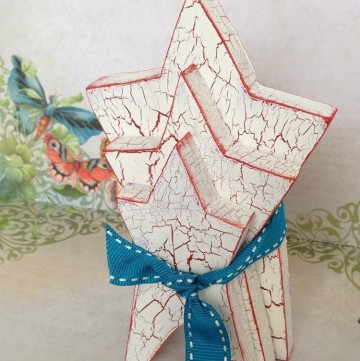 Rustic Painted Wooden Stars