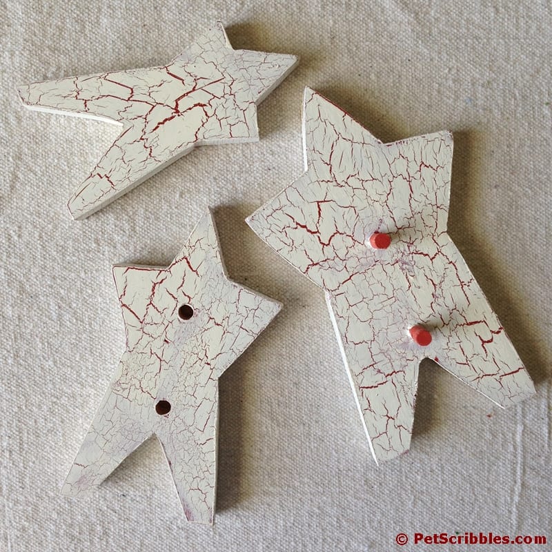 Rustic Painted Wooden Stars