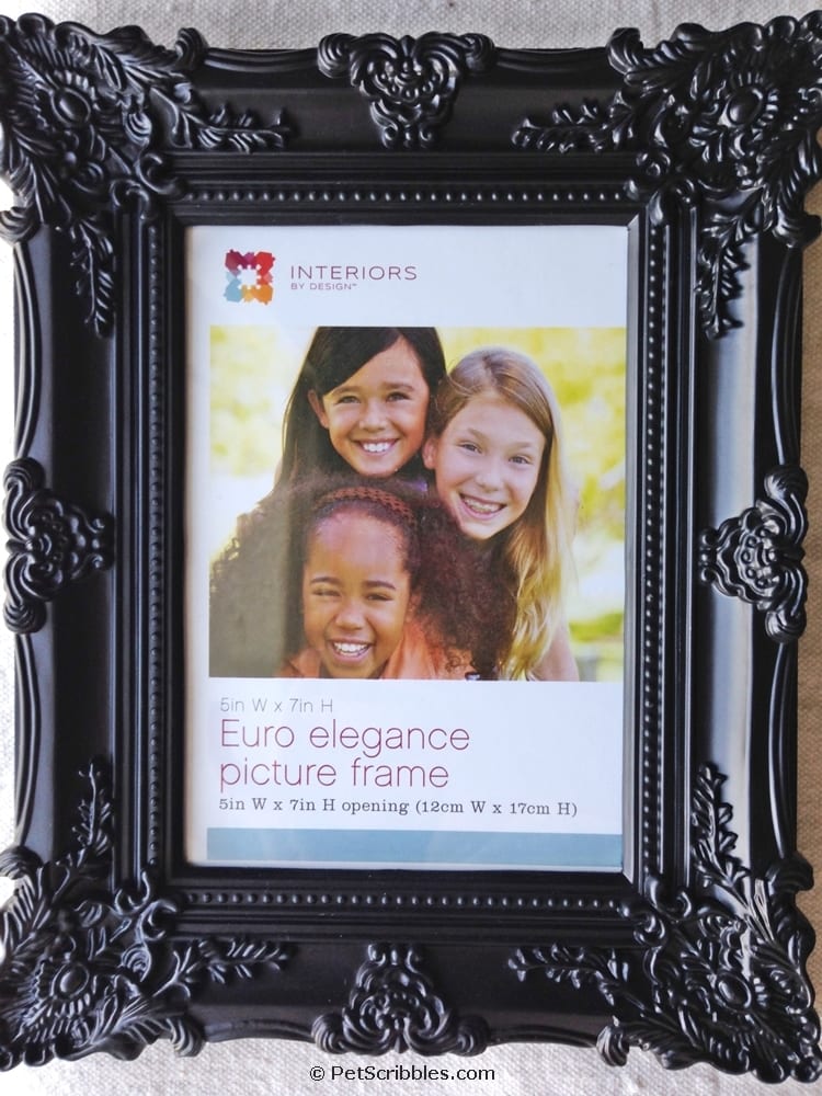 A faux verdigris picture frame in one simple step!