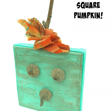 Acorn Craft - make a miniature canvas pumpkin with help from nature!