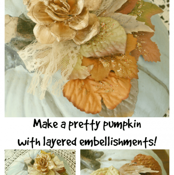 How to make a pretty pumpkin with layered embellishments