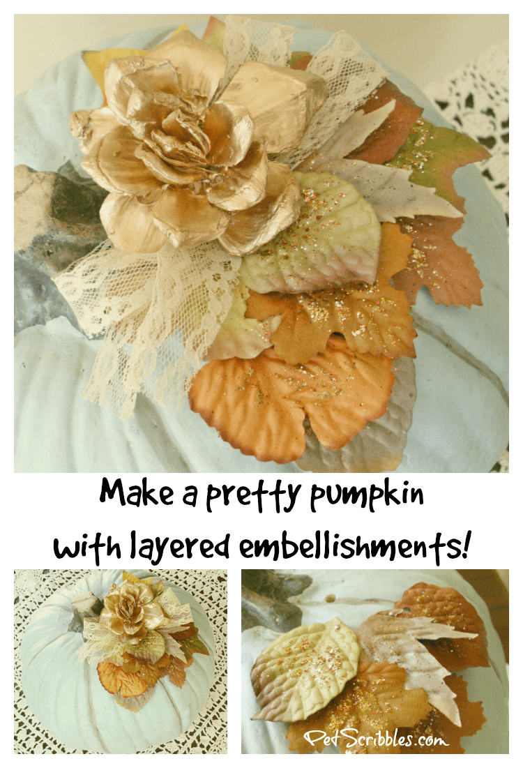 How to make a pretty pumpkin with layered embellishments