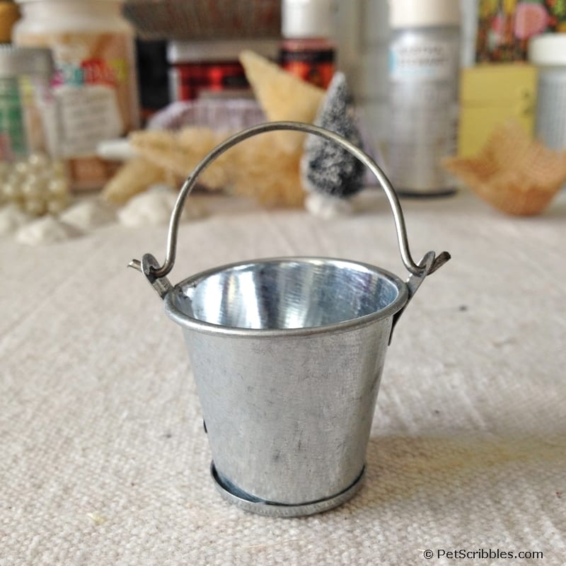 miniature galvanized bucket