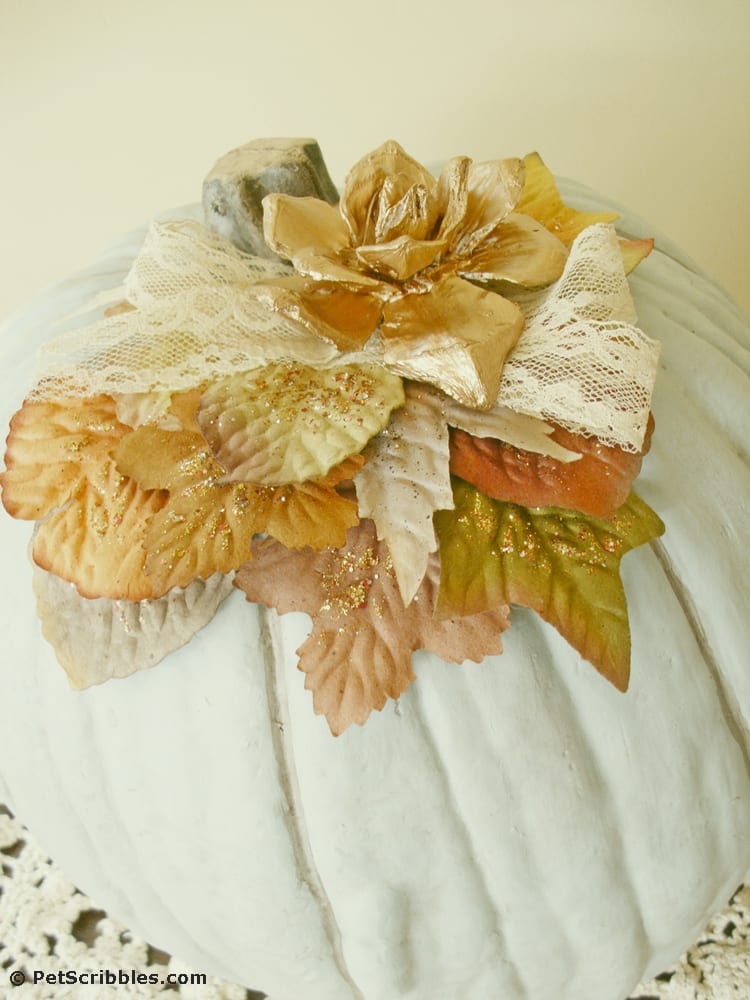 How to make a pretty pumpkin with layered embellishments