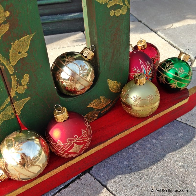 Christmas ball ornaments used outdoors