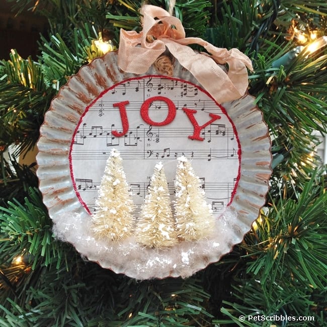 How to make a tart tin Christmas ornament