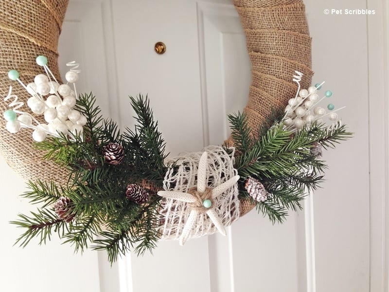 Coastal Winter Holiday Wreath