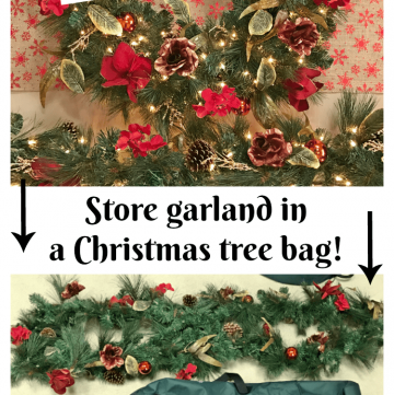 Smart idea: store garland in a small Christmas tree bag!