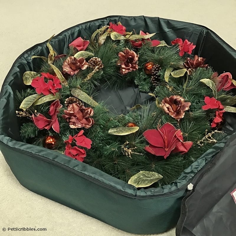 Store your Christmas wreath in the same size storage bag.