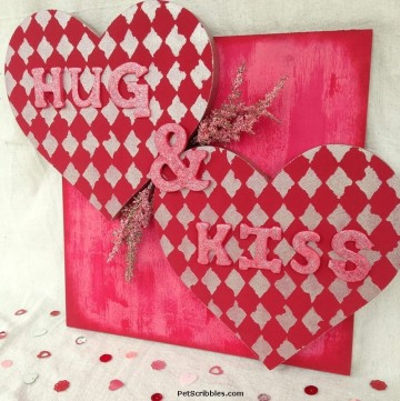 Make This Hug and Kiss Valentine's Day Wall Art!