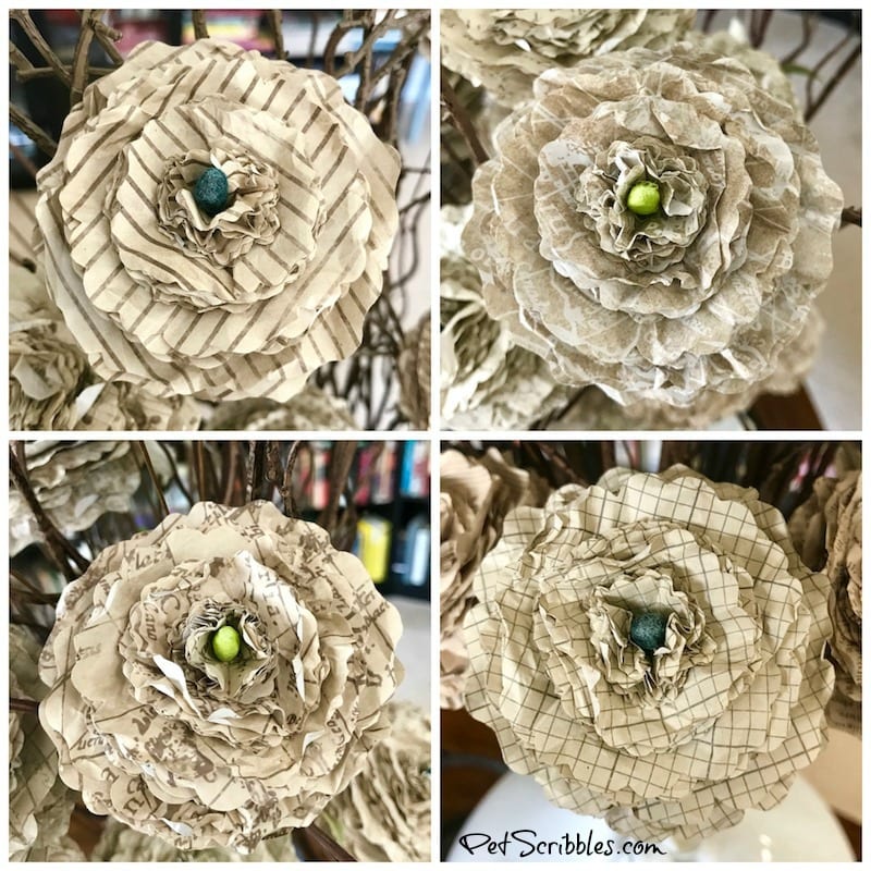 How to make beautiful shabby paper flowers!