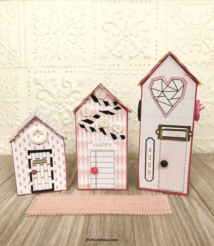 Little Pink Houses for You and Me: making mixed media wood houses