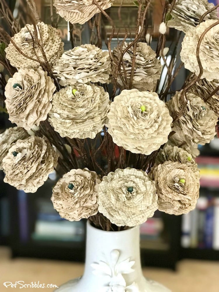 How to make beautiful shabby paper flowers!