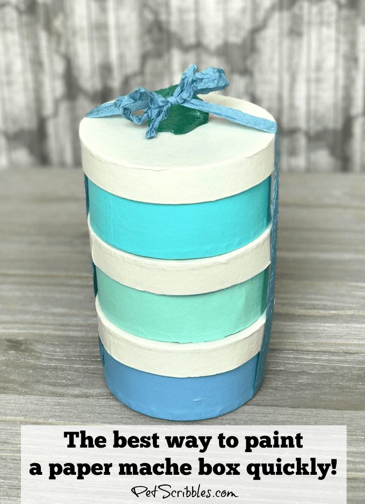The best way to quickly paint paper maché boxes! - Garden Sanity