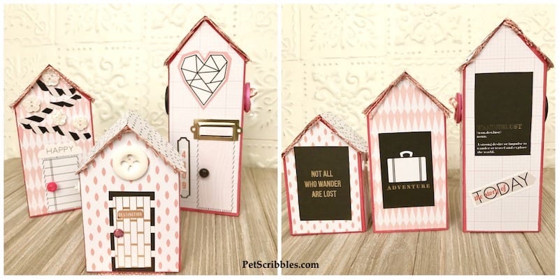 Little Pink Houses for You and Me: making mixed media wood houses