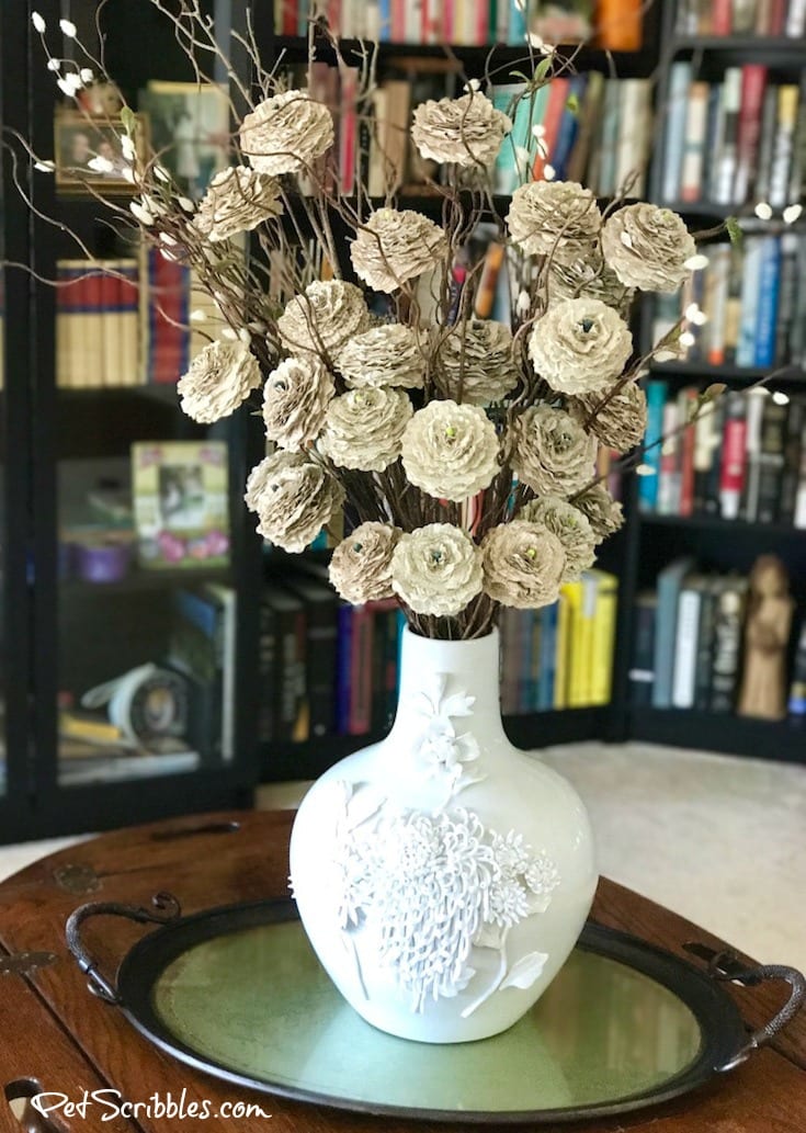 How to make beautiful shabby paper flowers!