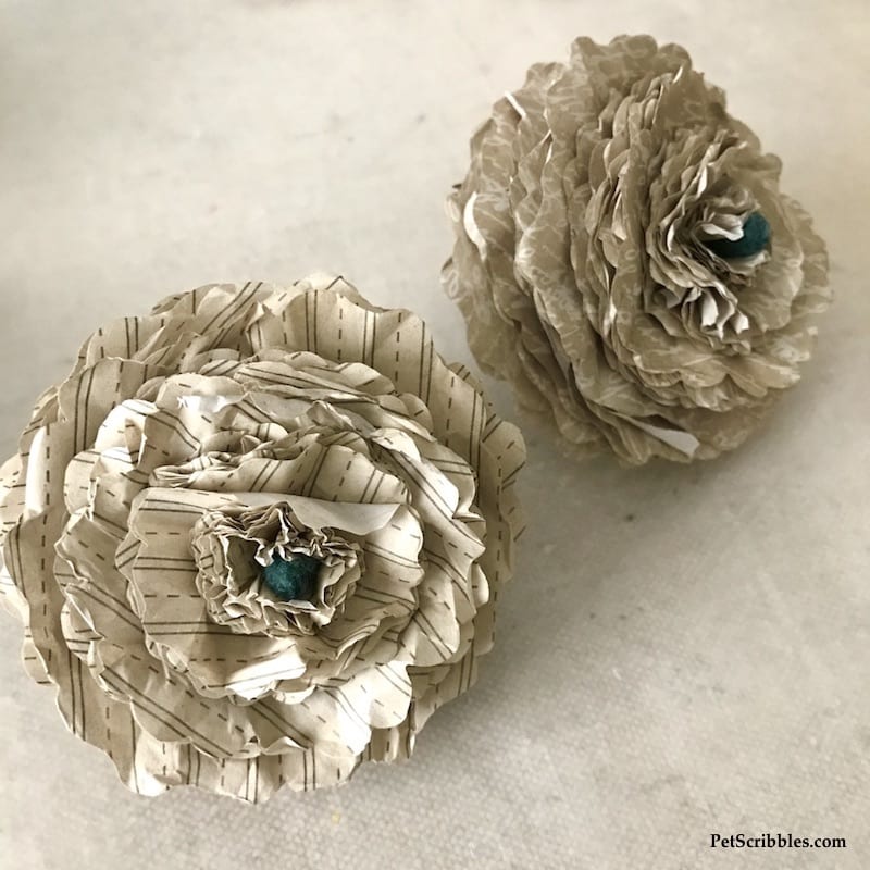 How to make beautiful shabby paper flowers!