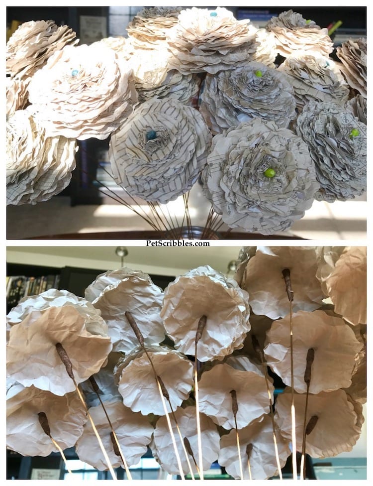 How to make beautiful shabby paper flowers!