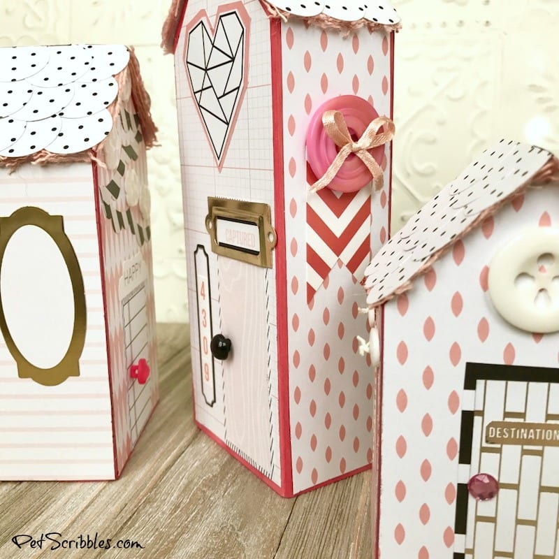 Little Pink Houses for You and Me: making mixed media wood houses