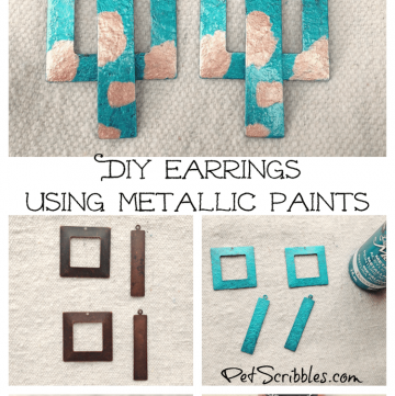 How to use metallic paints to make colorful metal earrings!