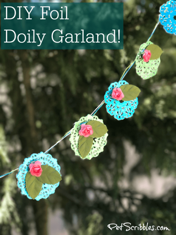 How to make a lovely foil doily garland!