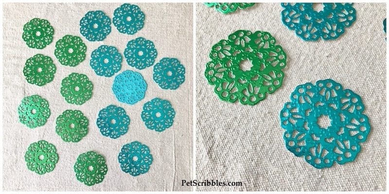 How to make a lovely foil doily garland!