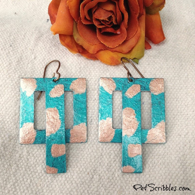 How to use metallic paints to make colorful metal earrings!