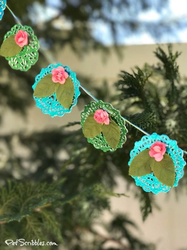 How to make a lovely foil doily garland!