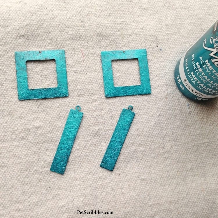 How to use metallic paints to make colorful metal earrings!