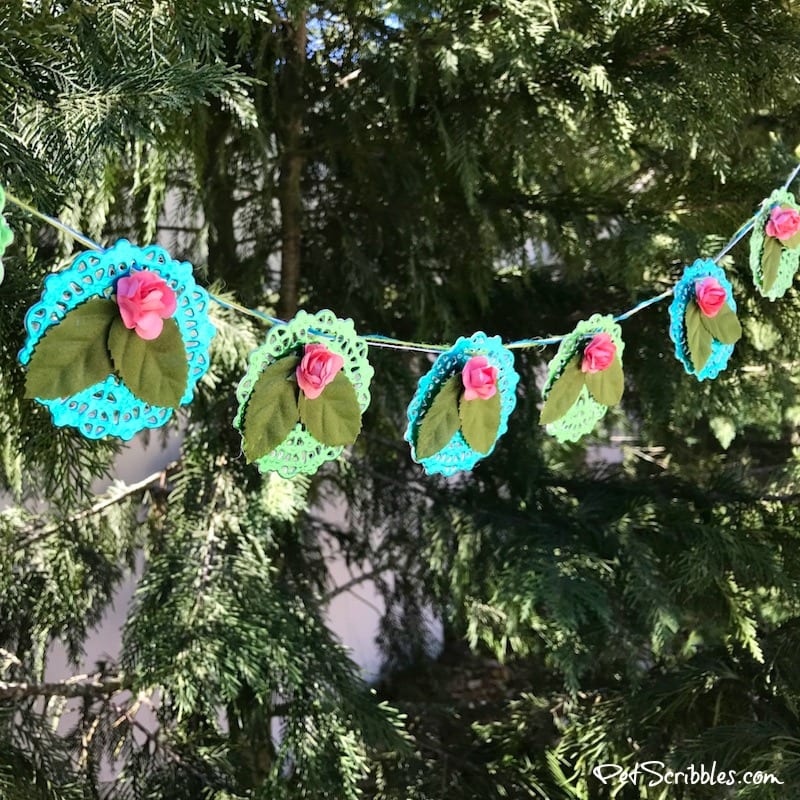 How to make a lovely foil doily garland!