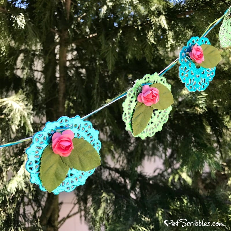 How to make a lovely foil doily garland!