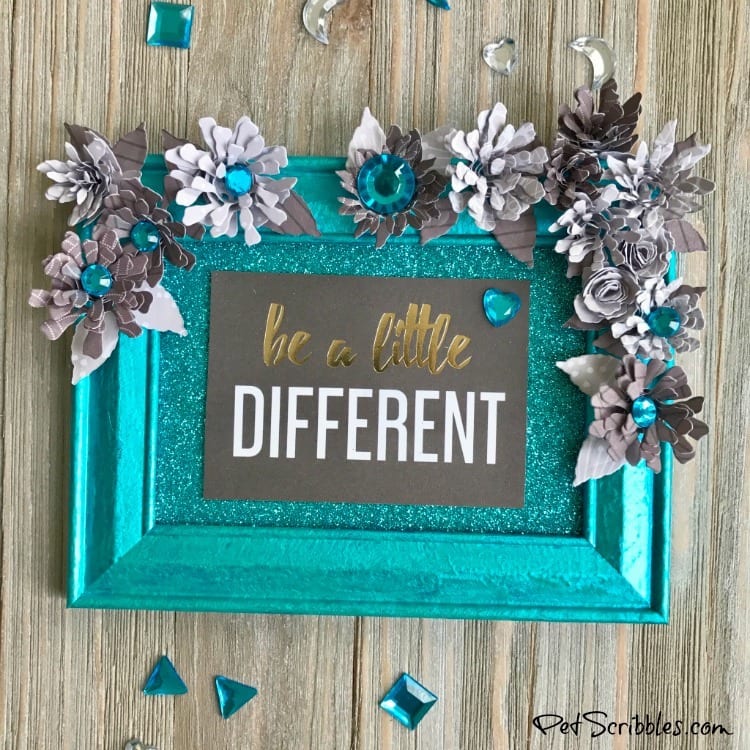 Inspirational Quote Art DIY: Be a little different!