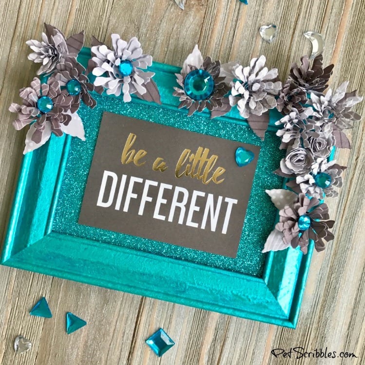 Inspirational Quote Art DIY: Be a little different!