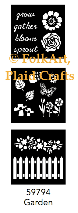 FolkArt Mini Garden Stencils