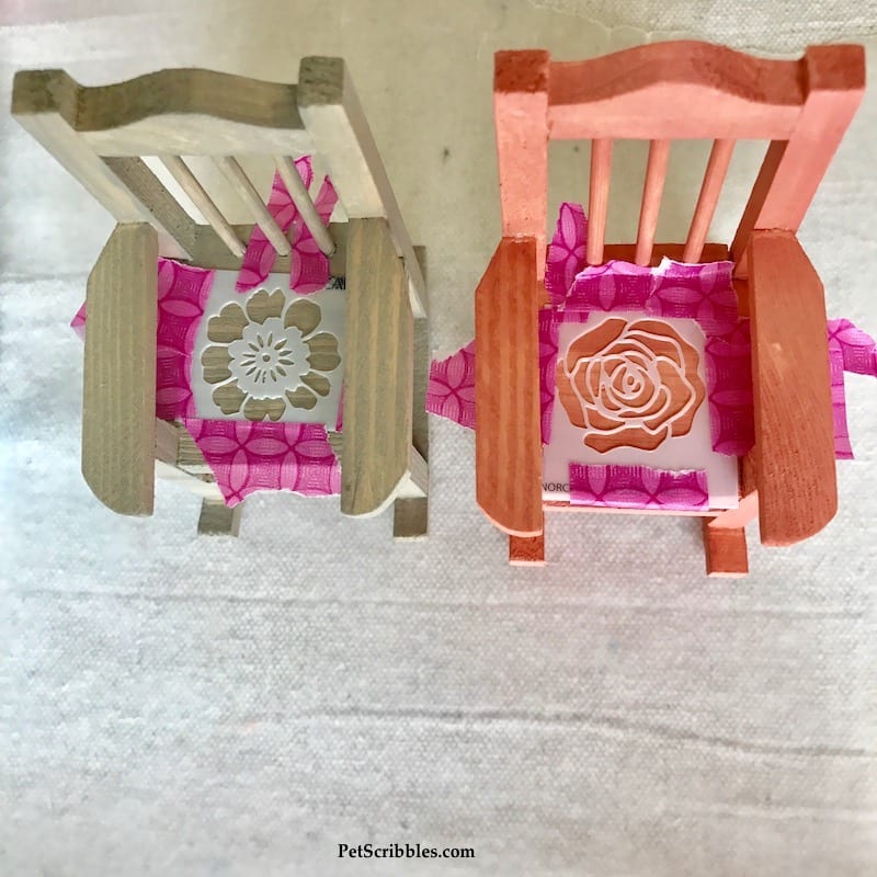 How to make weathered fairy garden beach chairs!