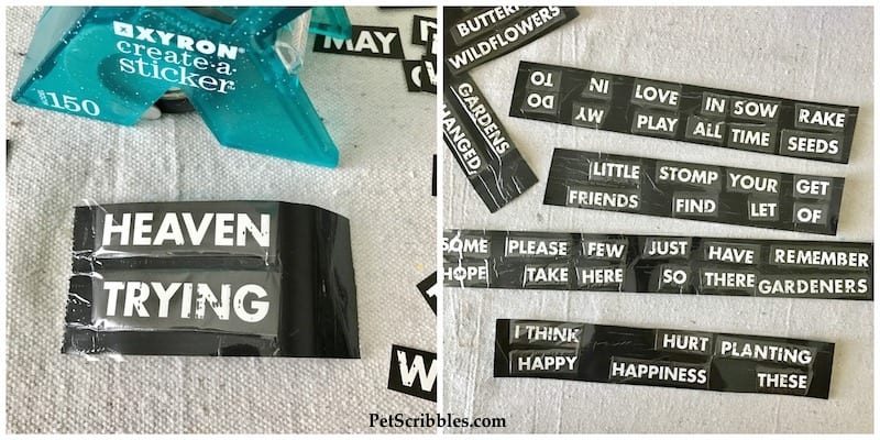 How to Make Rustic Garden Word Magnets