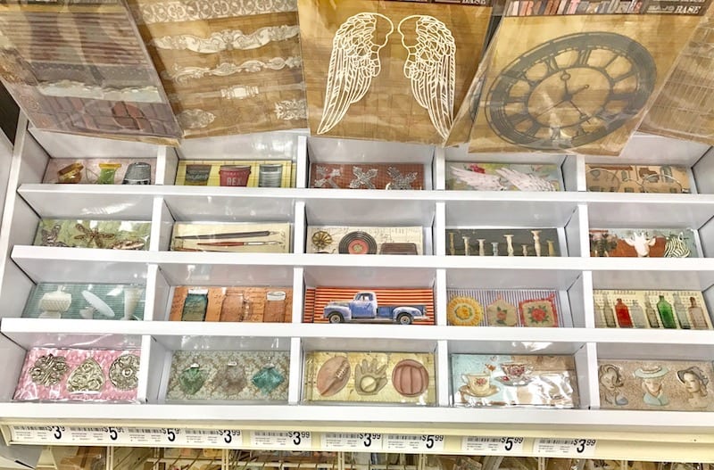 7gypsies Architextures Findings Trinkets display at Michaels