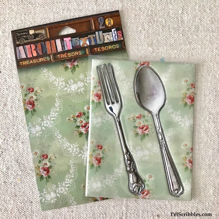 Architextures Treasures Fork and Spoon -- perfect for DIY Kitchen Art!